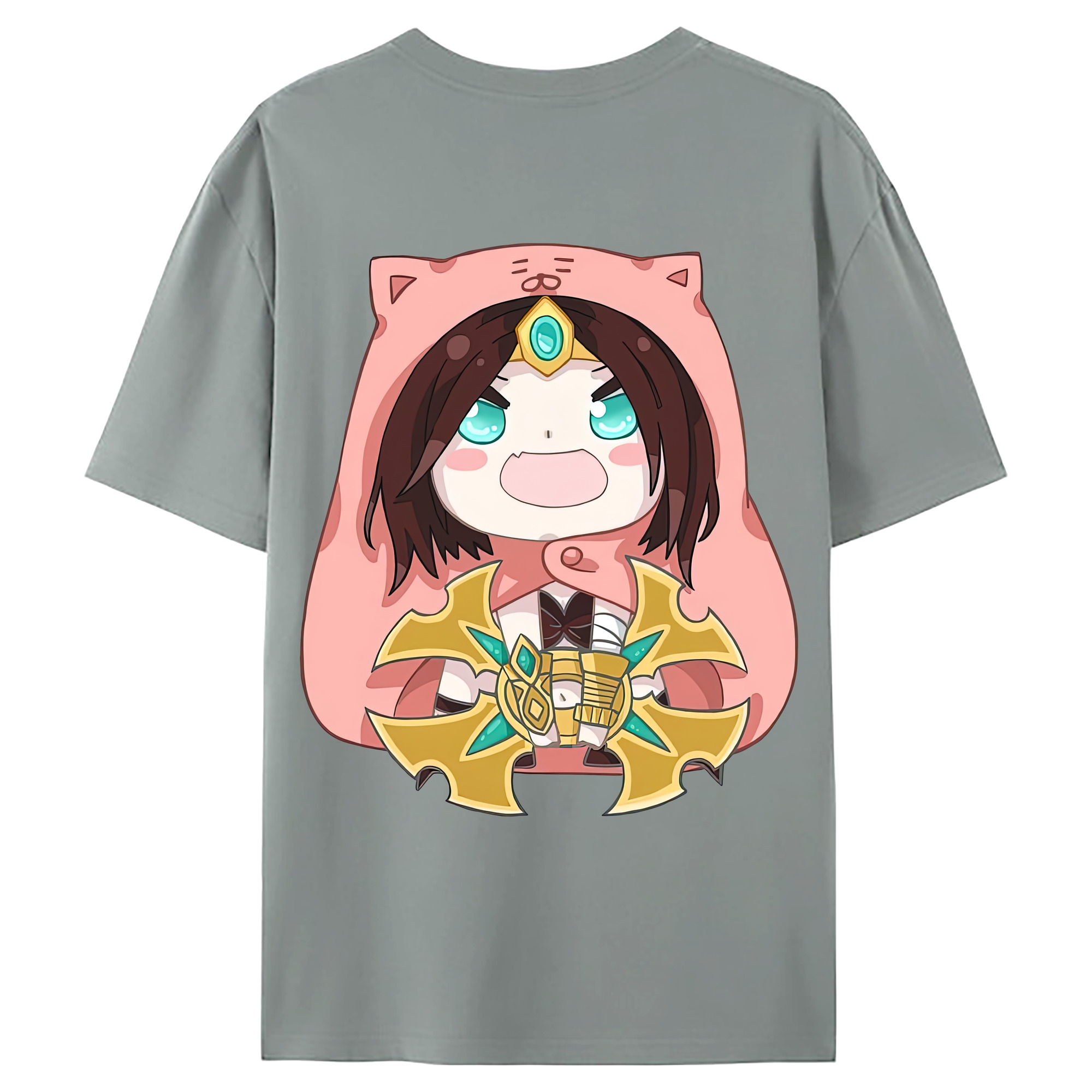 （画像用） リーグ・オブ・レジェンド League of Legends LOL 綿100％ メンズ半袖Tシャツ（バックプリント） 通気性